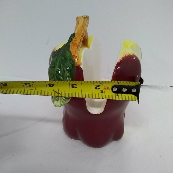 Apple Napkins Holder Porcelain Ceramics - Picture 2 of 5